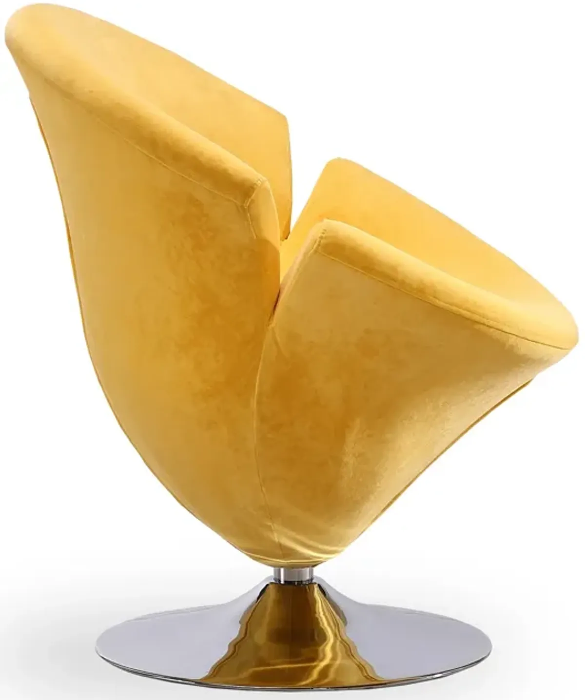Tulip Yellow Swivel Accent Chair