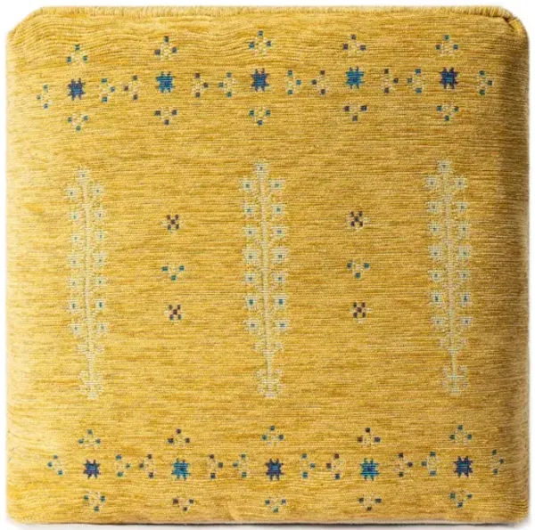 Soft Polyester Blend Pouf Ottoman for Floor Seating and Home Decor