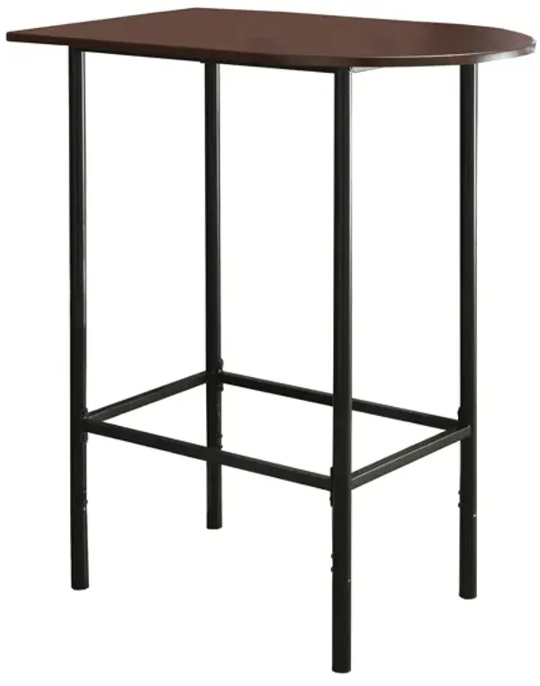 Monarch Specialties Metal Space Saver Bar Table, 24 by 36-Inch, Cappuccino/Black, 36" X 24" X 41"