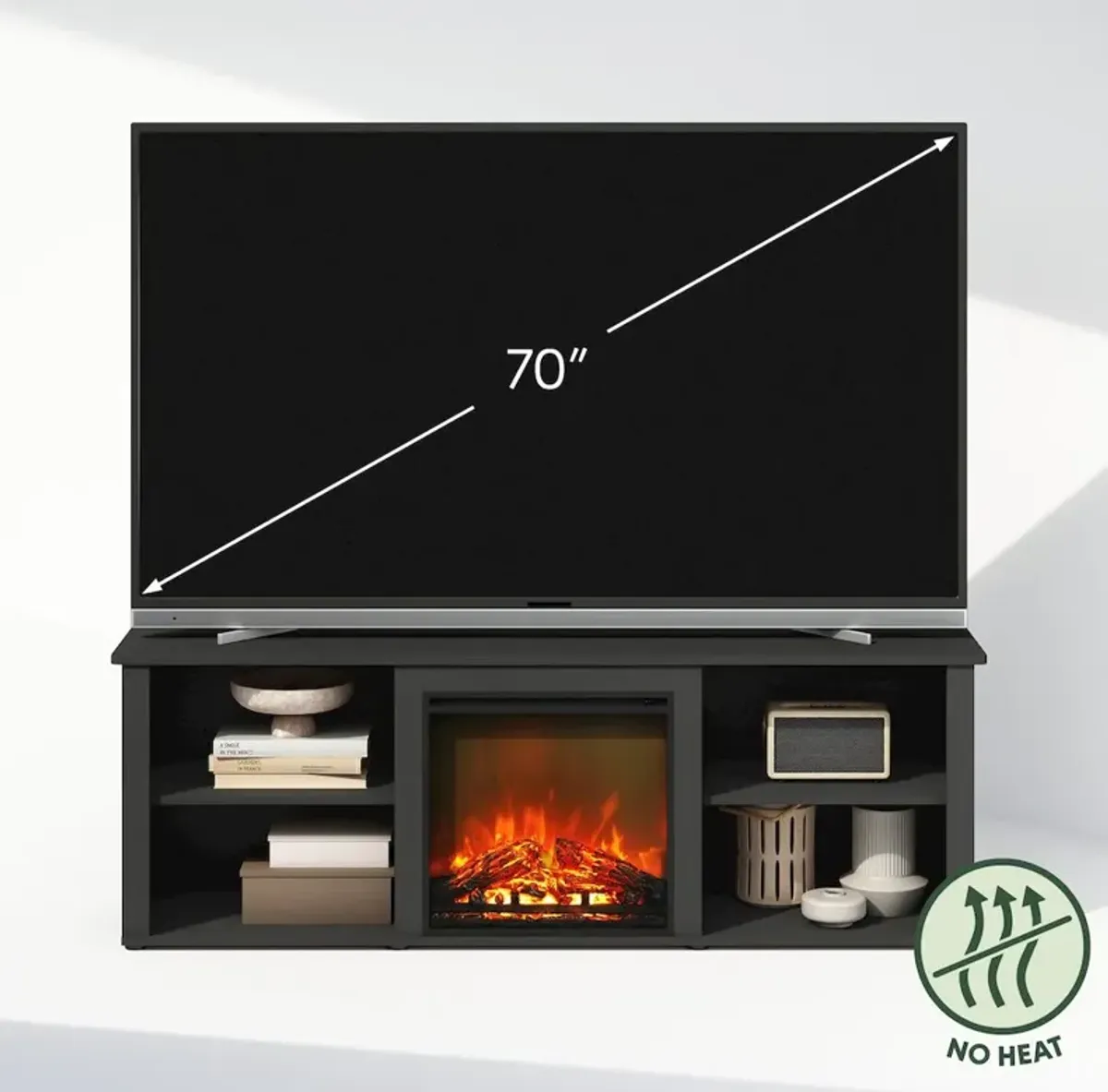 Electric Fireplace TV Stand, Entertainment Center for TV up to 70 Inch