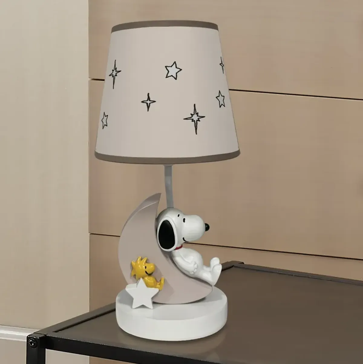 Bedtime Originals Snoopy Love w/ Woodstock Hand-Painted Lamp with Shade & Bulb