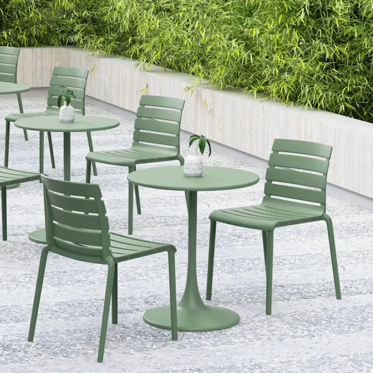 KURV® OUTDOOR & INDOOR ROUND 24" STEEL BISTRO TABLE