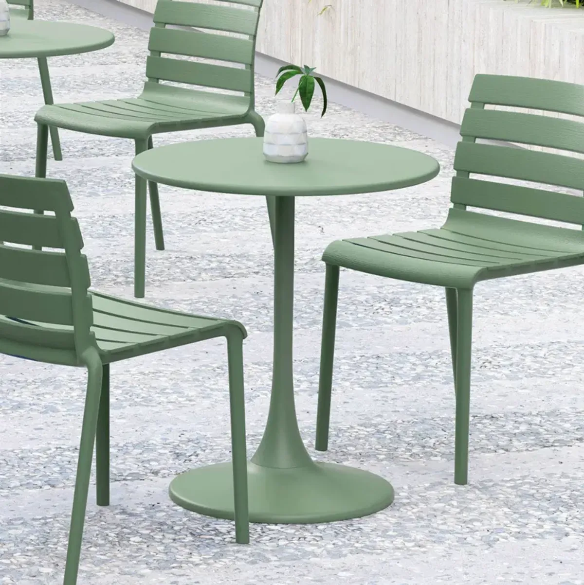 KURV® OUTDOOR & INDOOR ROUND 24" STEEL BISTRO TABLE