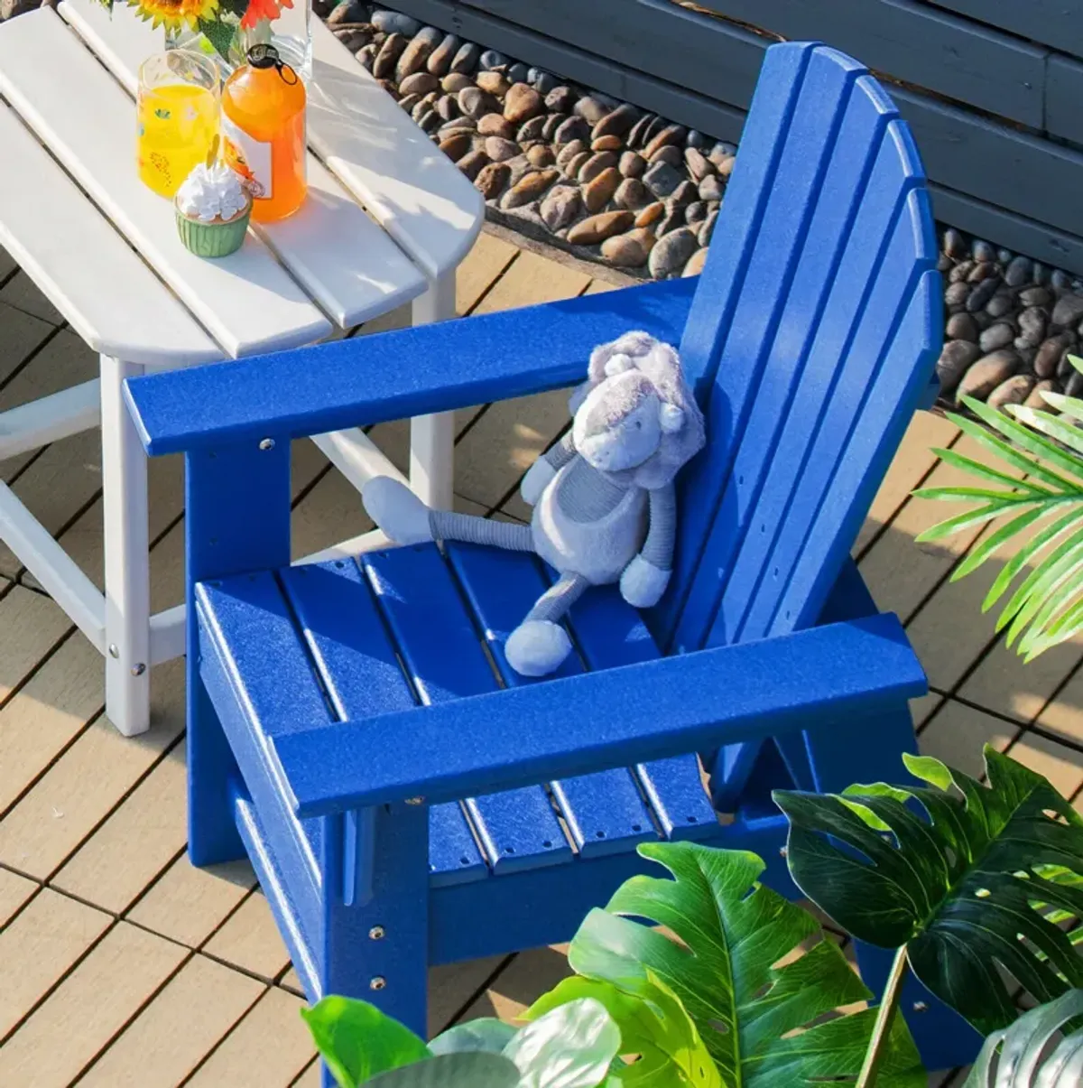 Patio Kids' Adirondack Chair with Ergonomic Backrest