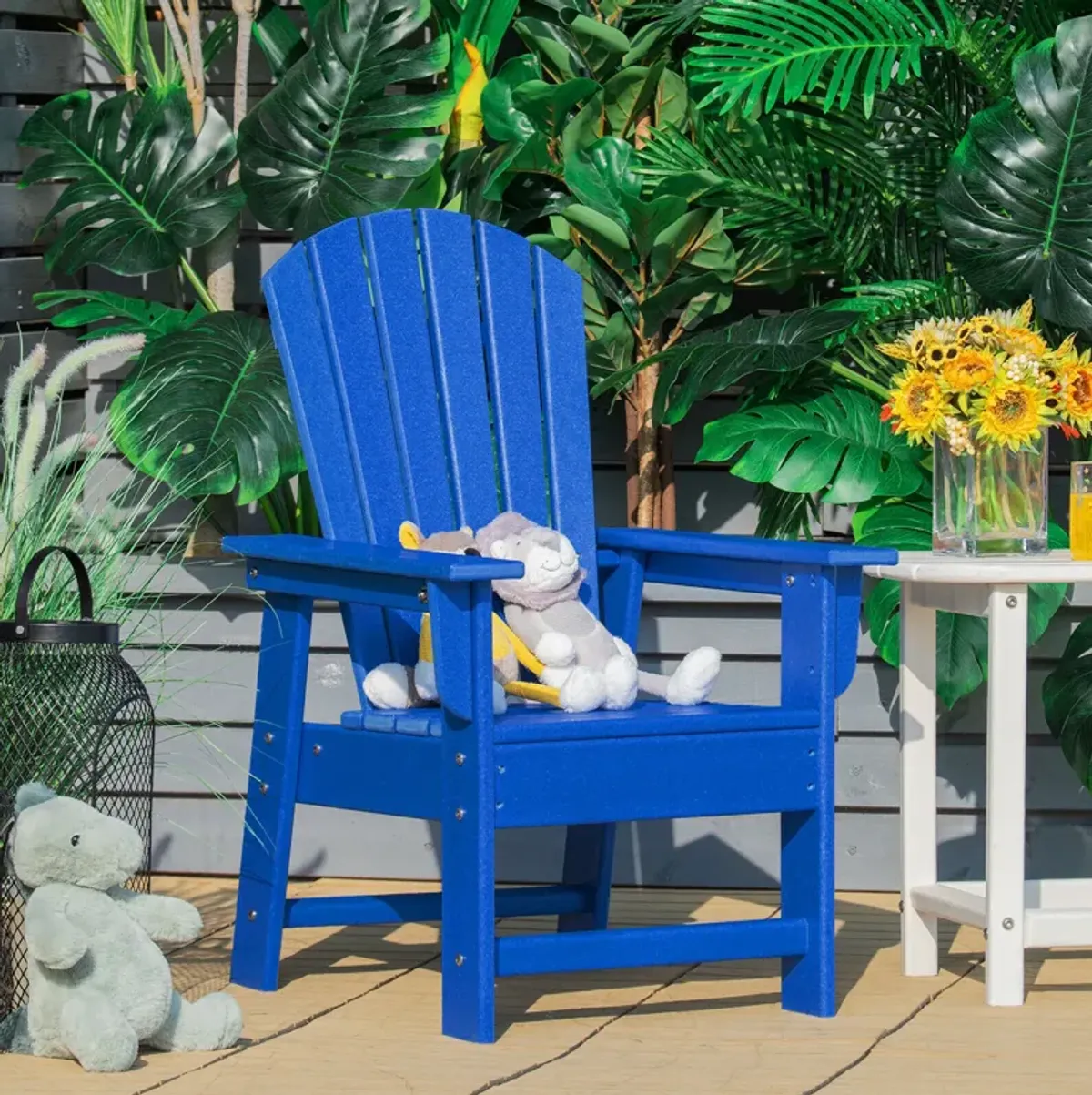 Patio Kids' Adirondack Chair with Ergonomic Backrest