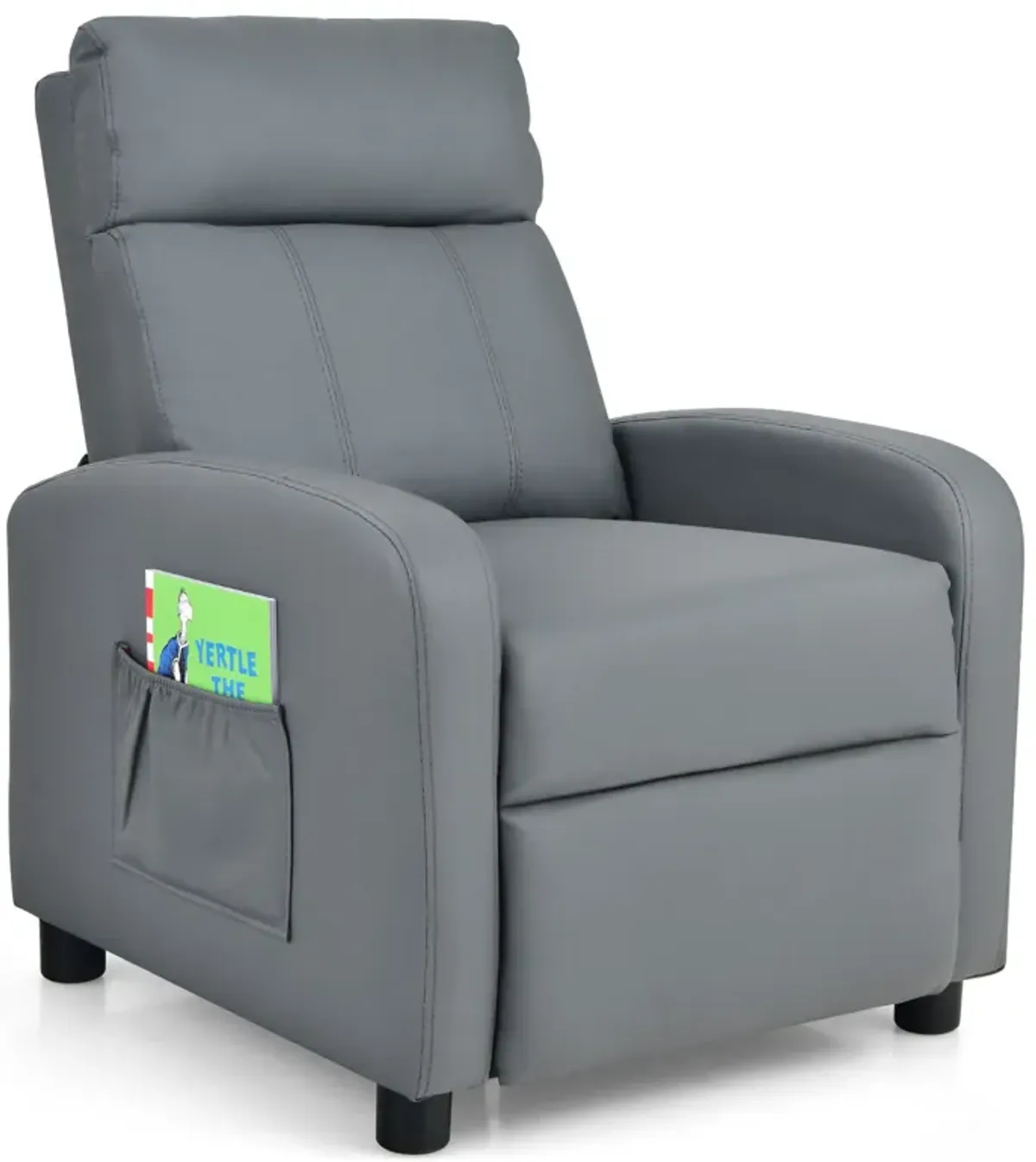 Ergonomic PU Leather Kids Recliner Chair for Comfortable Lounge and Relaxation