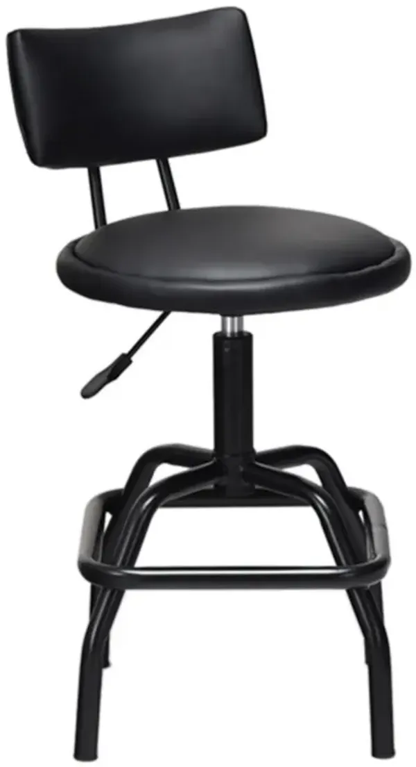 Hivvago Adjustable Swivel Vintage PU Leather Bar Stool
