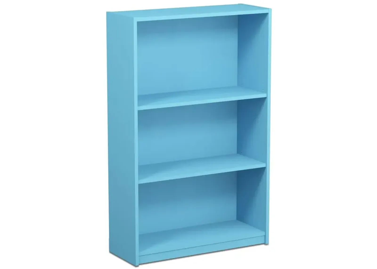 Furinno JAYA Simple Home 3-Tier Adjustable Shelf Bookcase, Light Blue