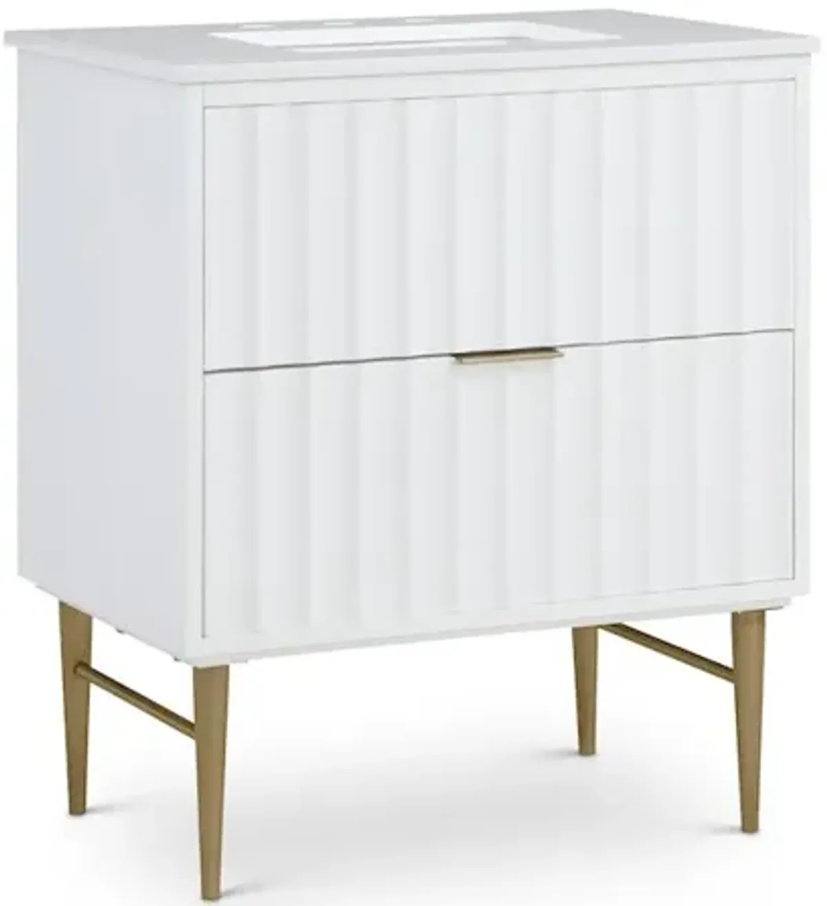 Meridian Furniture Modernist White Bathroom Vanity
