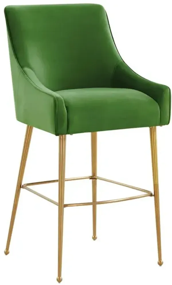 Belen Kox Regal Green Velvet Bar Stool, Belen Kox