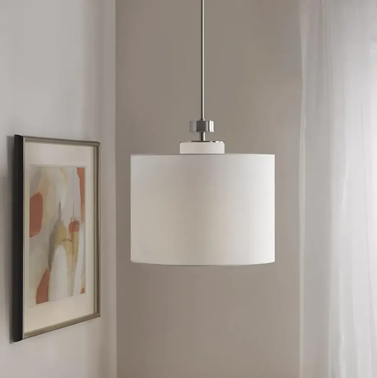 Belen Kox Pendant with White Linen Shade, Belen Kox