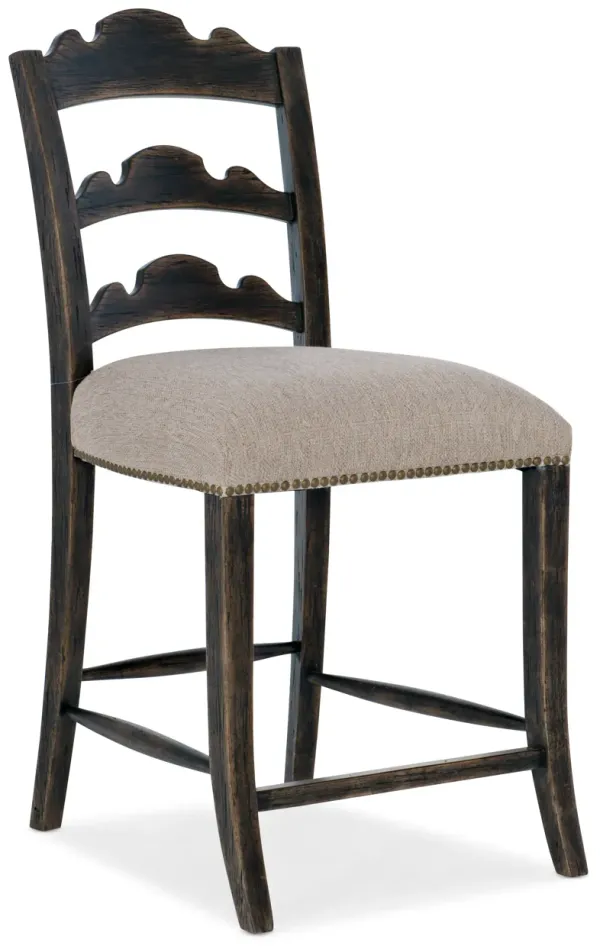 La Grange Twin Sisters Ladderback Counter Stool