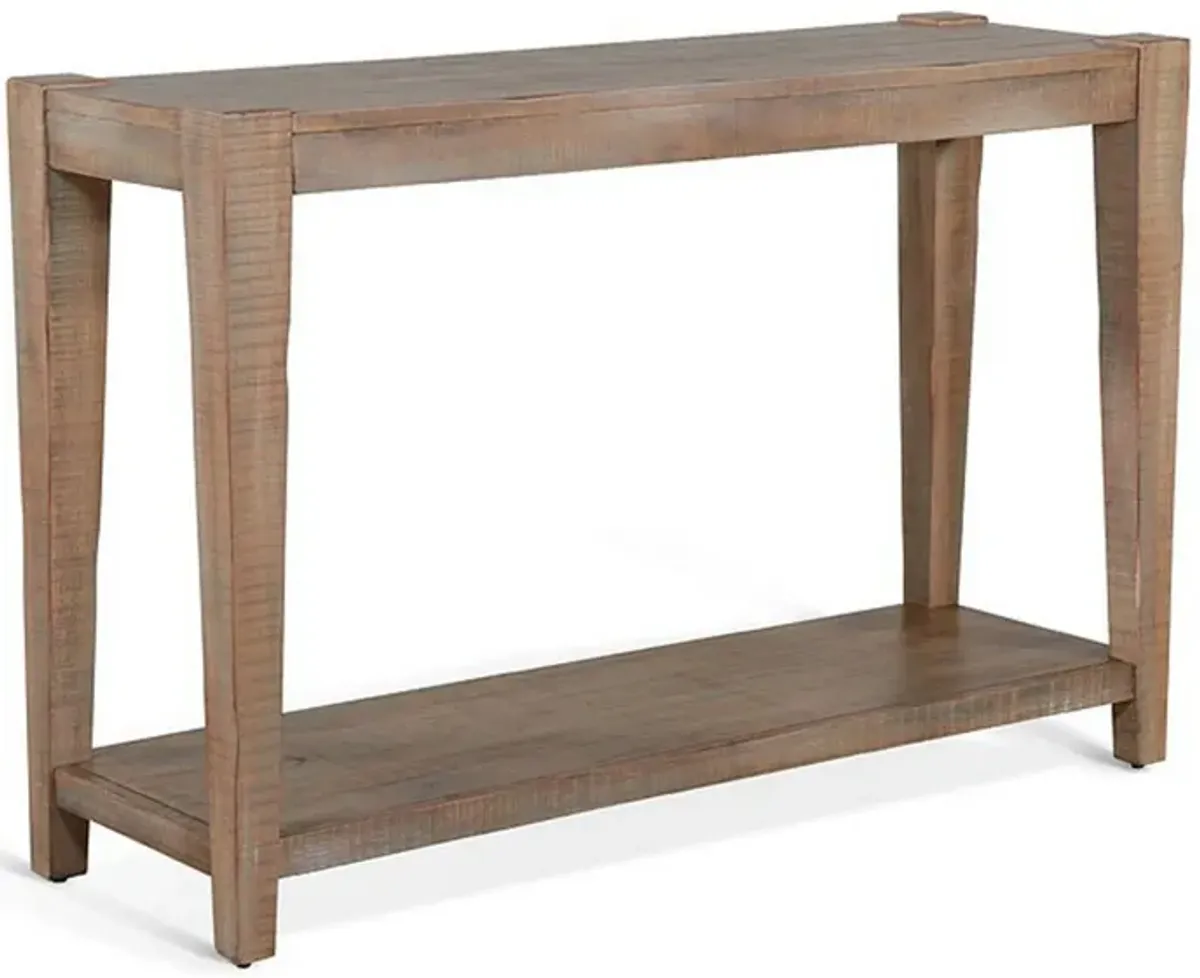 Lilly Sofa Table, 1 Shelf, Light Brown Mahogany, Rectangular 48 Inch - Benzara