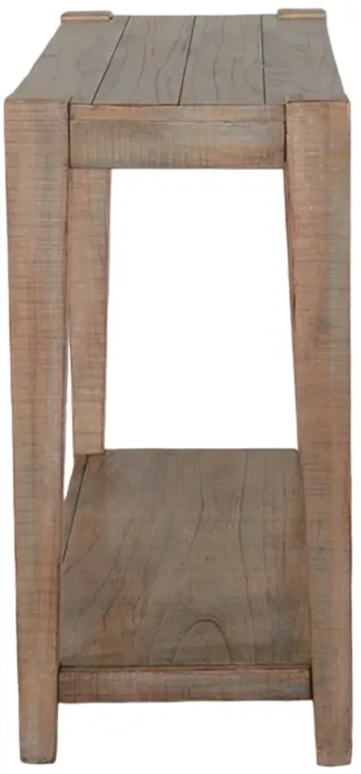 Lilly Sofa Table, 1 Shelf, Light Brown Mahogany, Rectangular 48 Inch - Benzara