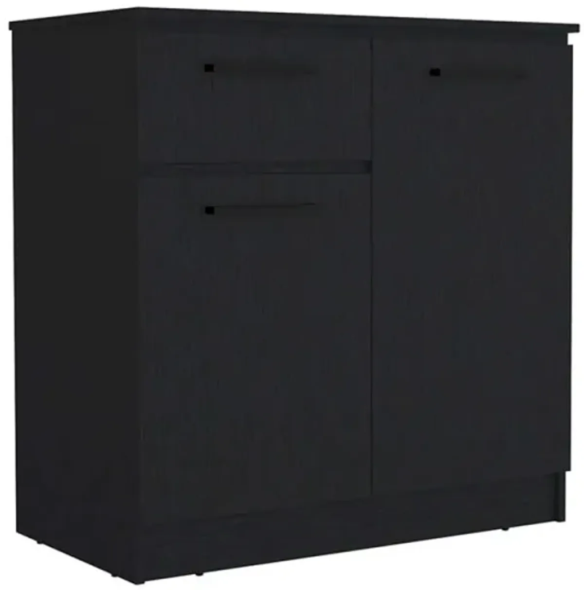 Idaho Dresser With 2-Door Cabinets And Drawer - Black