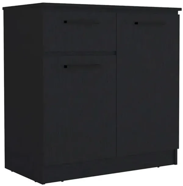 Idaho Dresser With 2-Door Cabinets And Drawer - Black