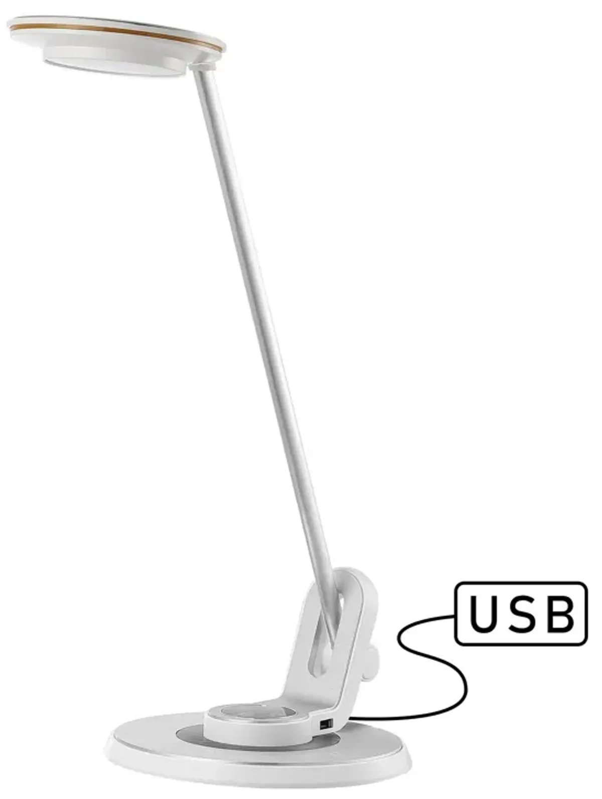 Dixon Aluminum Contemporary Minimalist Adjustable Dimmable USB Charging LED Task Lamp