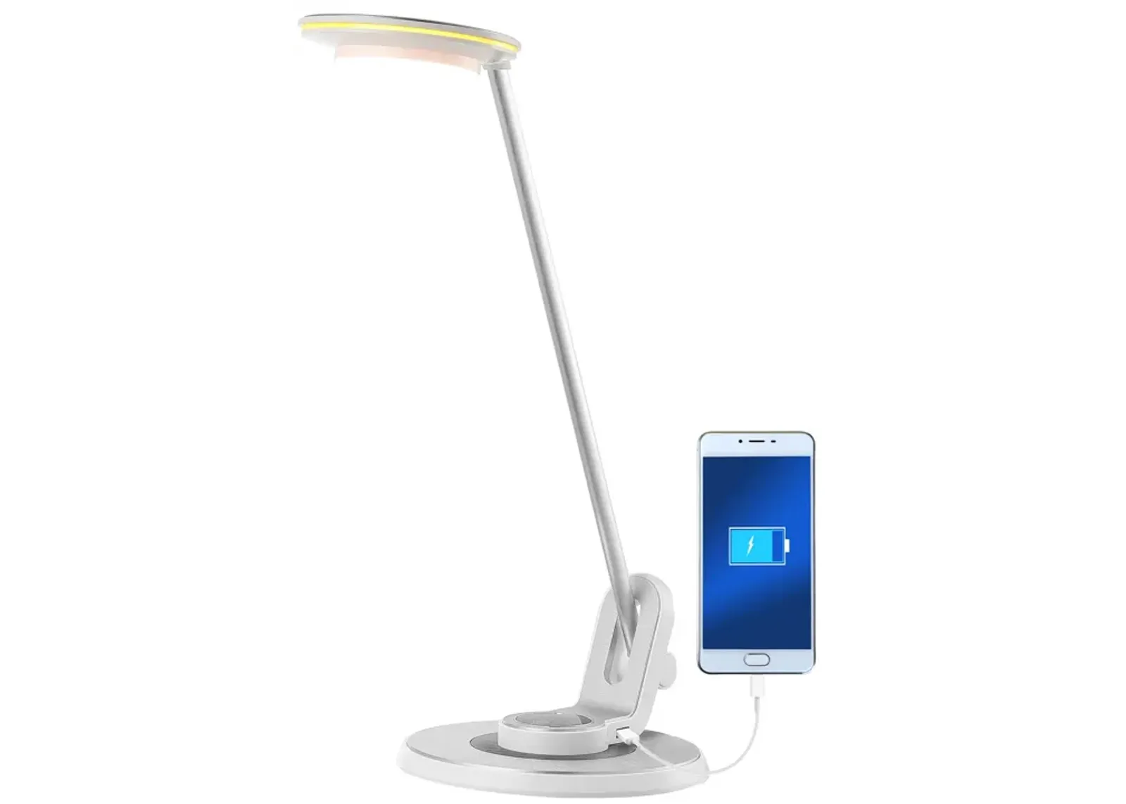 Dixon Aluminum Contemporary Minimalist Adjustable Dimmable USB Charging LED Task Lamp