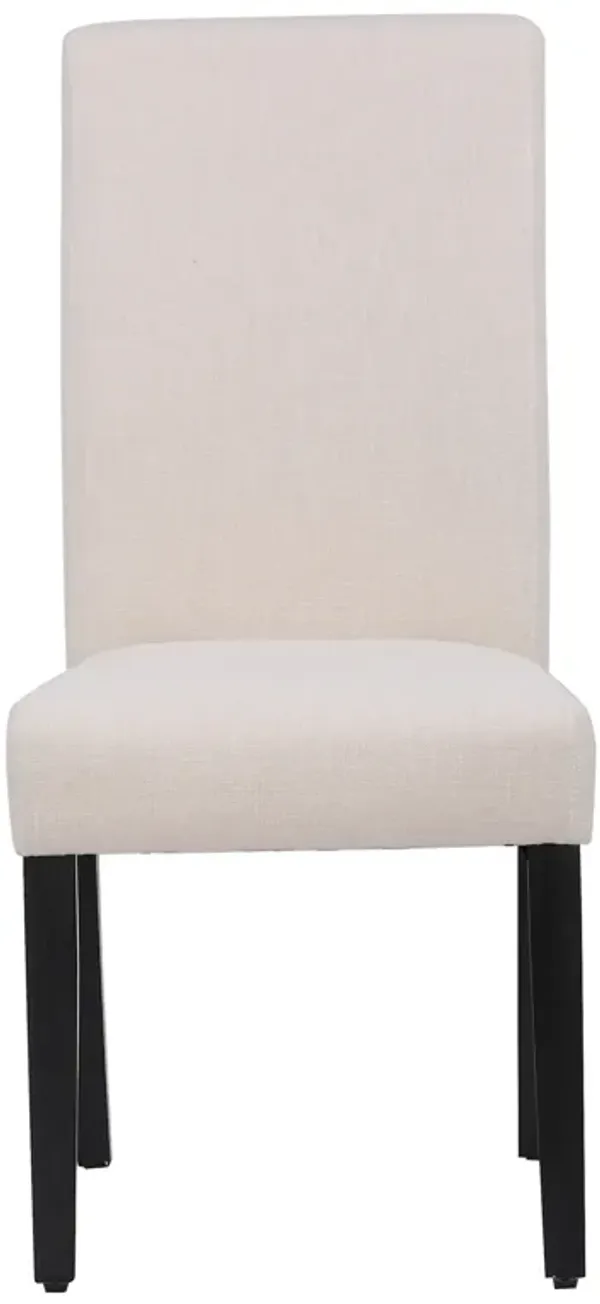 WestinTrends Upholstered Linen Fabric Dining Chair (Set of 2)
