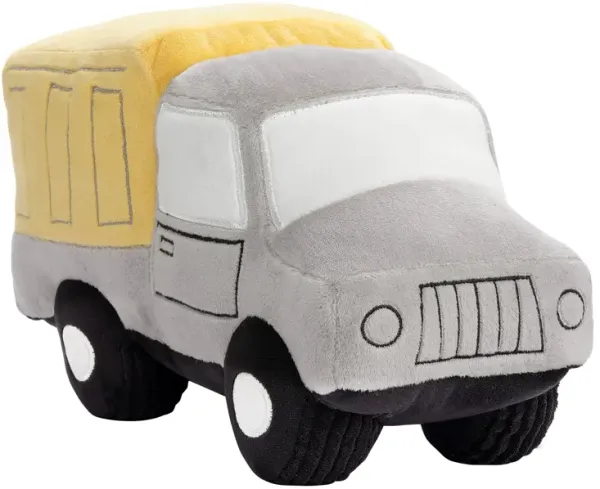 Bedtime Originals Construction Zone Plush Dump Truck Stuffed Toy - Gray/Yellow