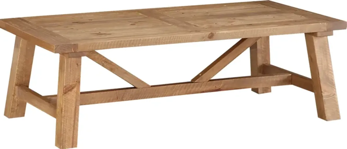 Harby Reclaimed Wood Rectangular Coffee Table in Rustic Tawny