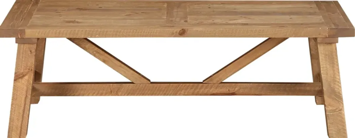 Harby Reclaimed Wood Rectangular Coffee Table in Rustic Tawny
