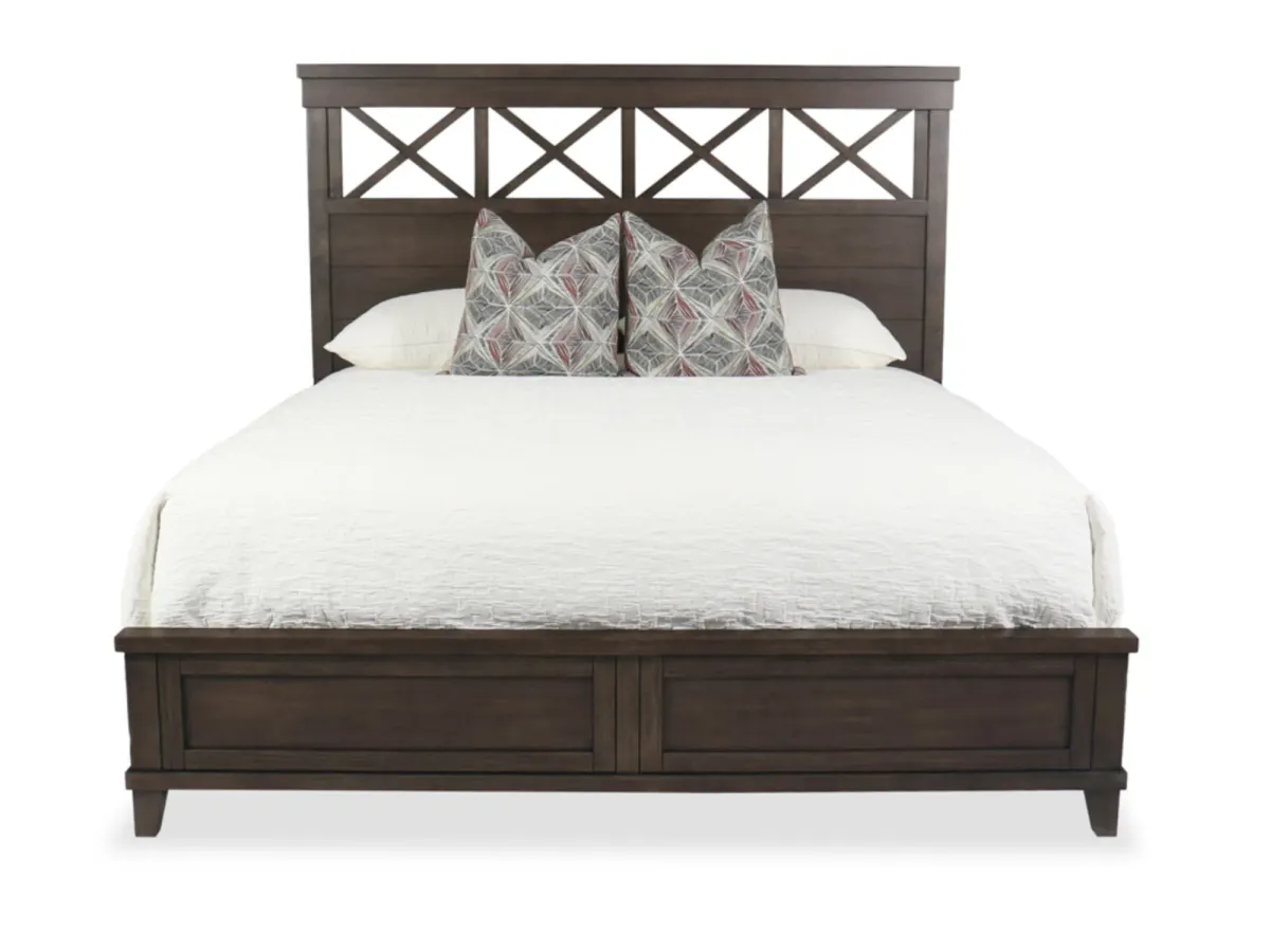 XXX's & OOO's Queen Panel Bed