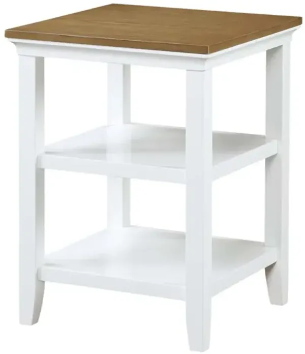 Convenience Concepts Tribeca End Table, Driftwood/White