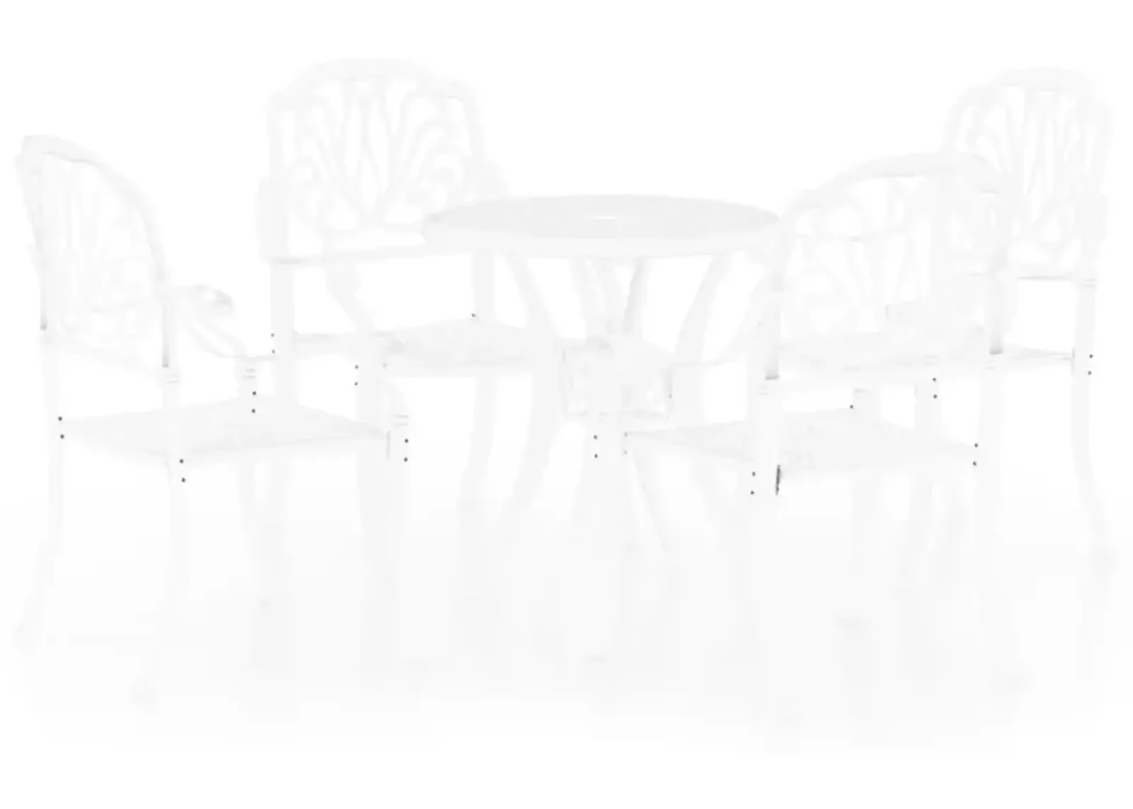 vidaXL 5 Piece Bistro Set Cast Aluminum White