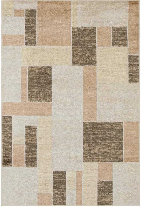 Astra Machine Washable ASW09 Beige/Multicolor 3'3" x 5' Rug