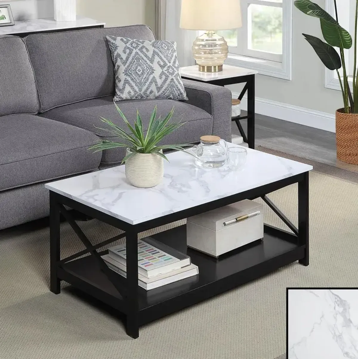 Convience Concept, Inc. Oxford Coffee Table with Shelf