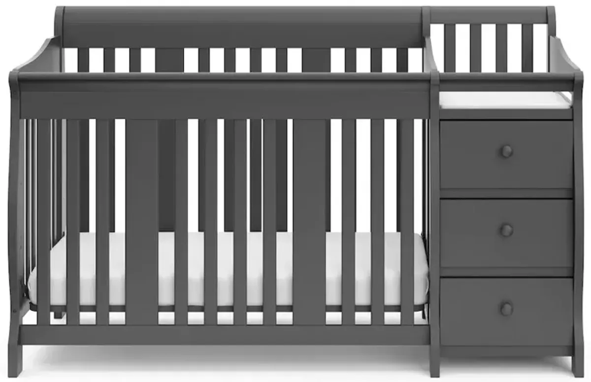 Storkcraft Portofino 5-in-1 Convertible Crib and Changer - Gray