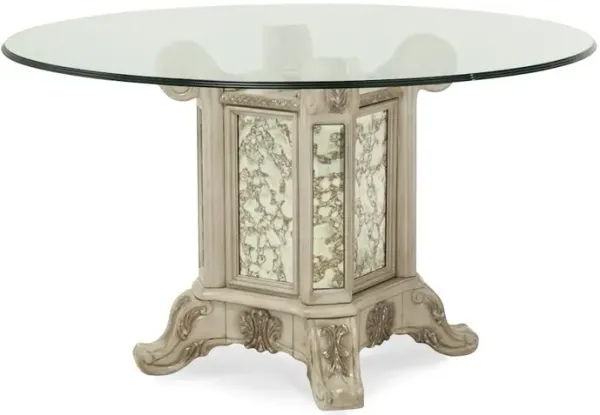Michael Amini Platine de Royale Round Dining Table - Champagne