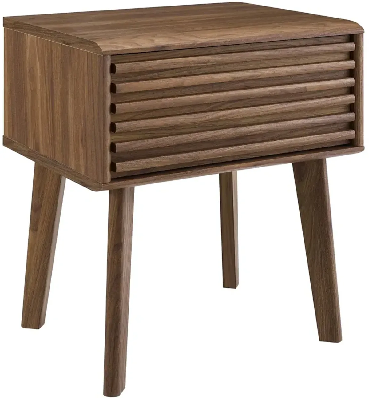 Render End Table Nightstand Walnut