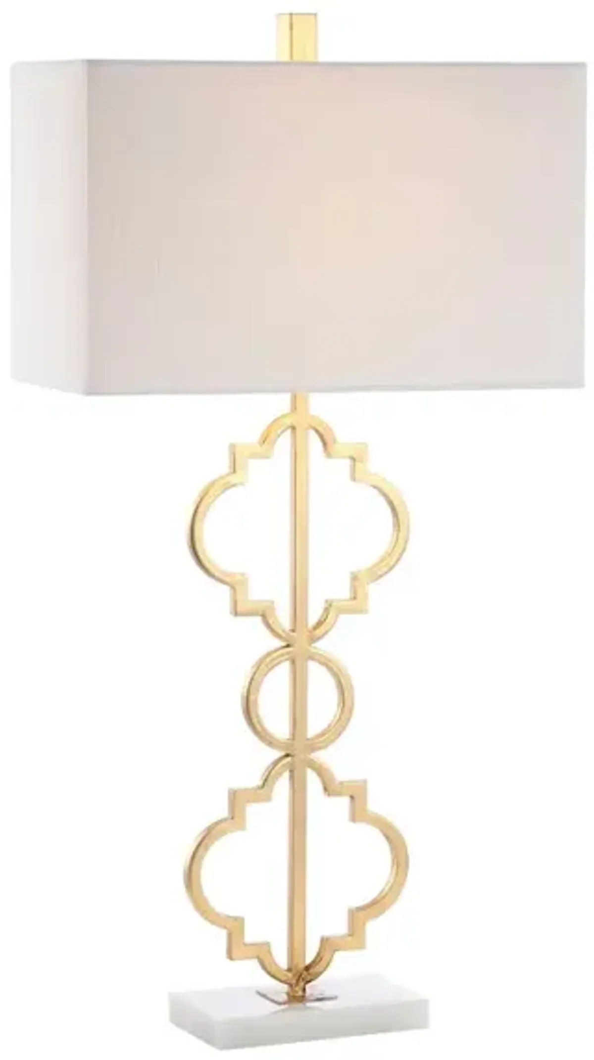 Selina Iron Ogee Trellis Modern LED Table Lamp