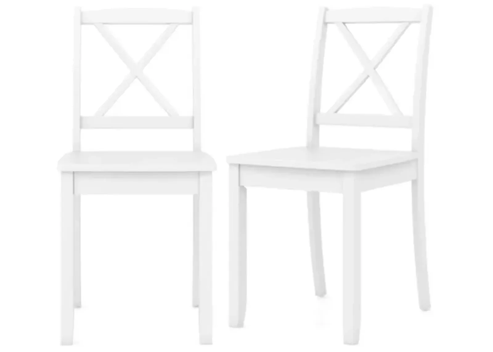 Hivvago Wood Dining Chair Set of 2 with Rubber Wood Legs and Curved Backrest