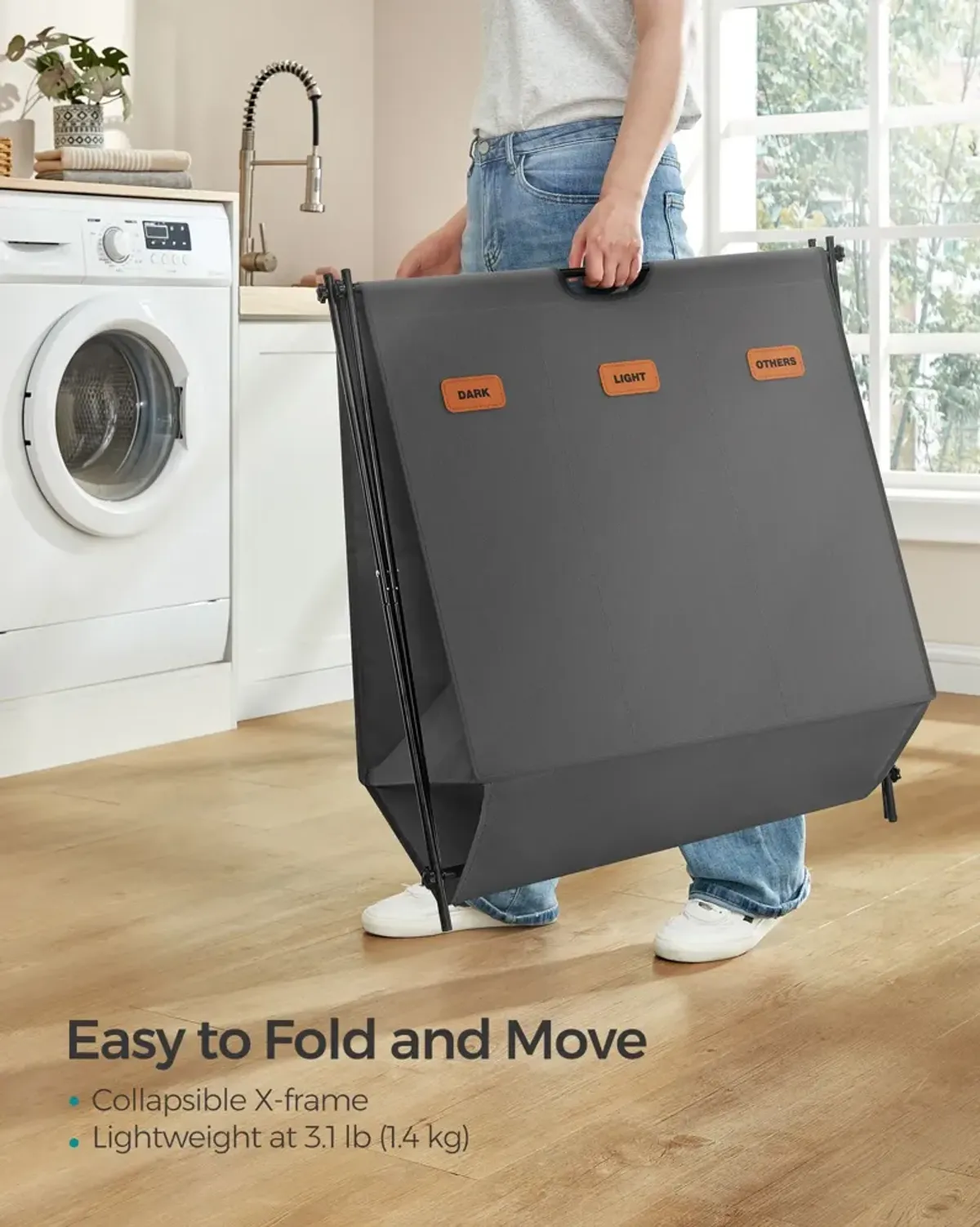 Collapsible Laundry Hamper with Handles – Stylish and Convenient Storage Solution