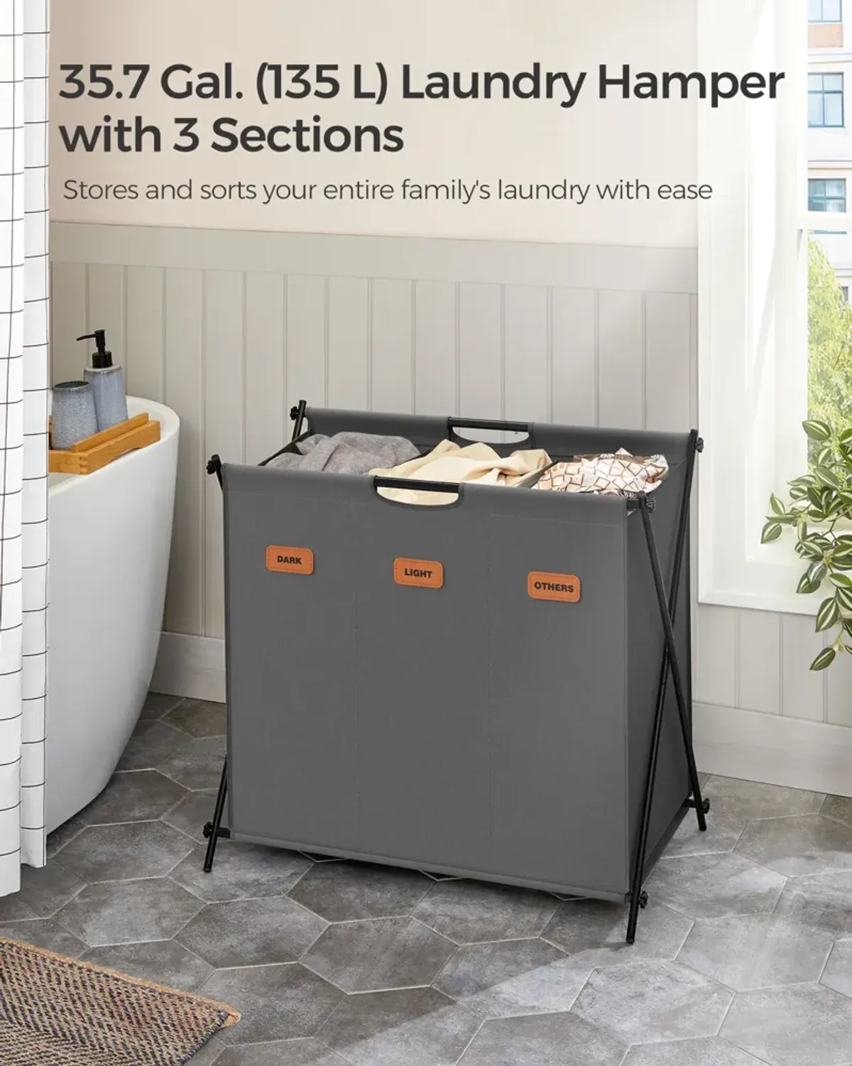 Collapsible Laundry Hamper with Handles – Stylish and Convenient Storage Solution