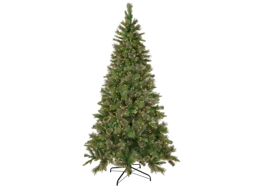 6.5' Pre-Lit Kingston Cashmere Pine Artificial Christmas Tree  Clear Lights