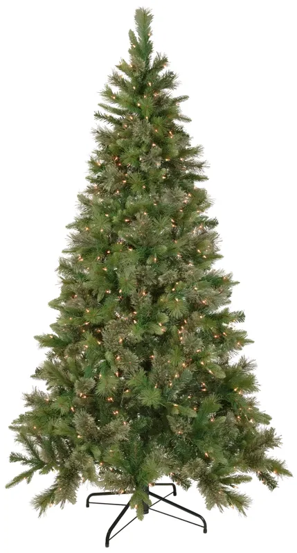 6.5' Pre-Lit Kingston Cashmere Pine Artificial Christmas Tree  Clear Lights