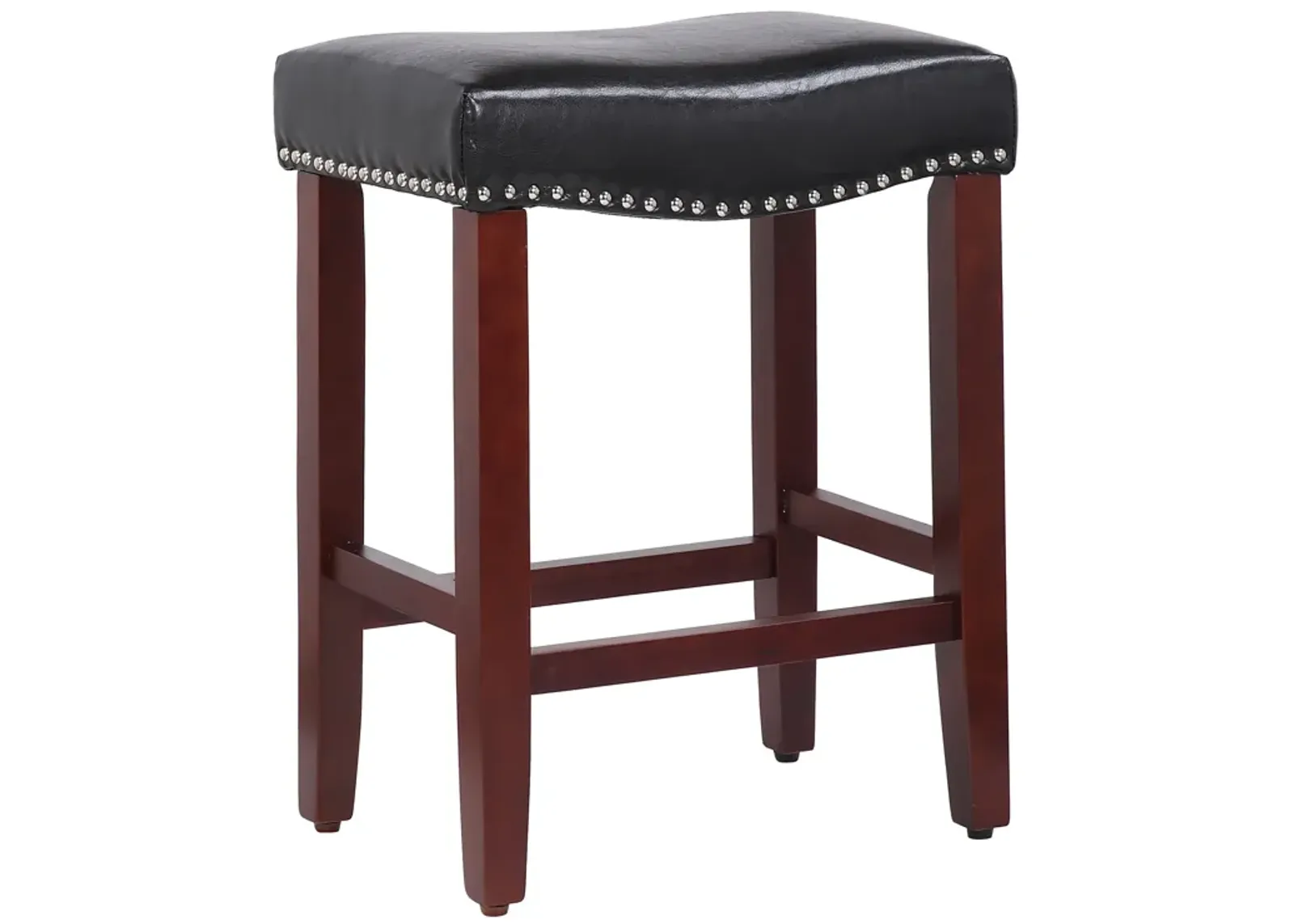 WestinTrends 24" Upholstered Saddle Seat Counter Stool