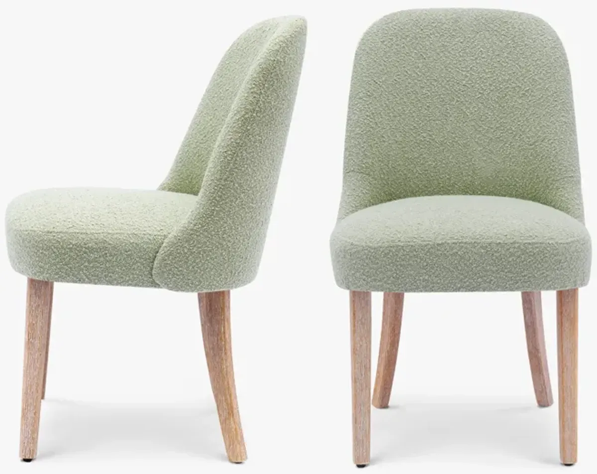 WestinTrends Mid-Century Modern Upholstered Boucle Dining Chair