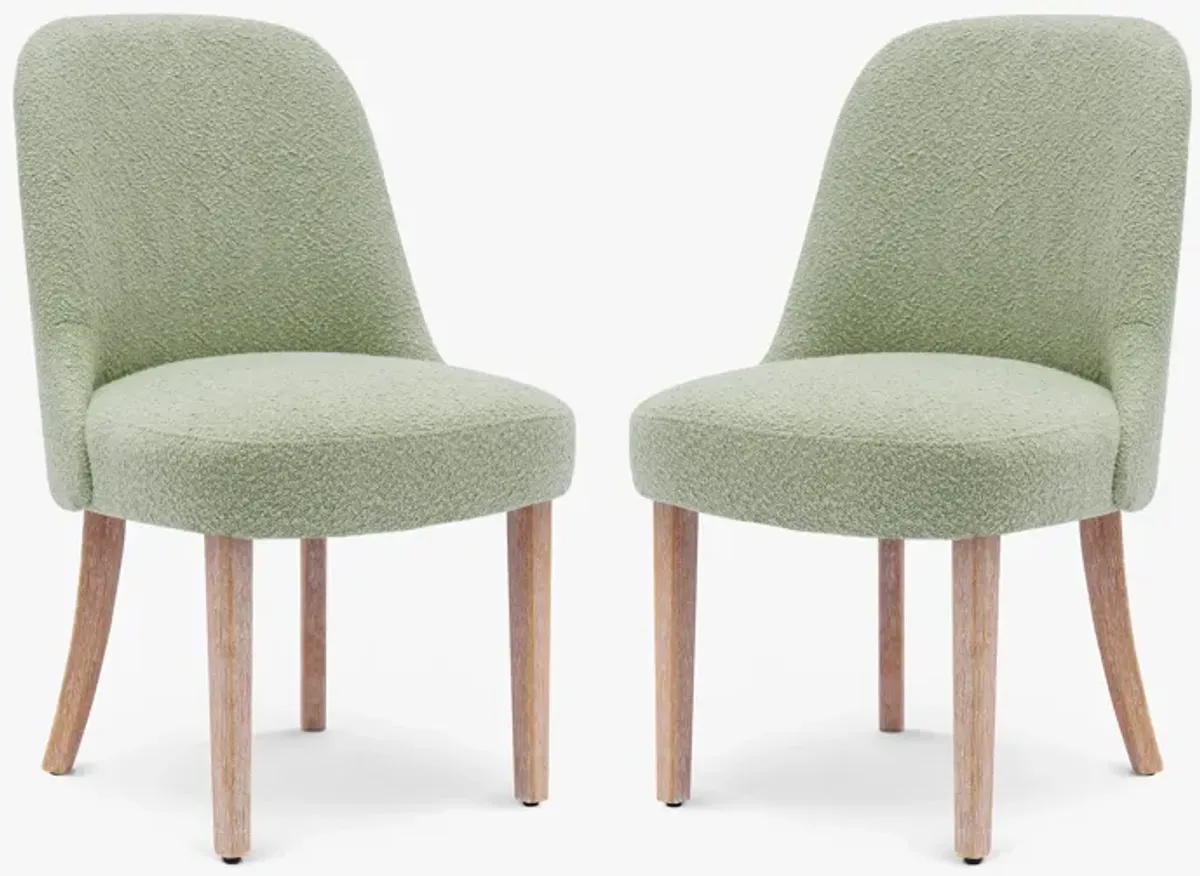 WestinTrends Mid-Century Modern Upholstered Boucle Dining Chair