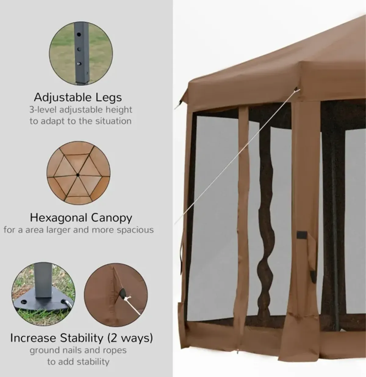 Waterproof Pop-Up Party Tent Easy Setup Canopy for Weddings, BBQs & Gatherings