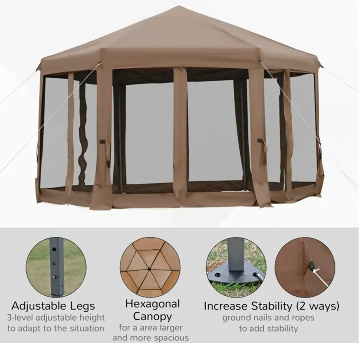 Waterproof Pop-Up Party Tent Easy Setup Canopy for Weddings, BBQs & Gatherings