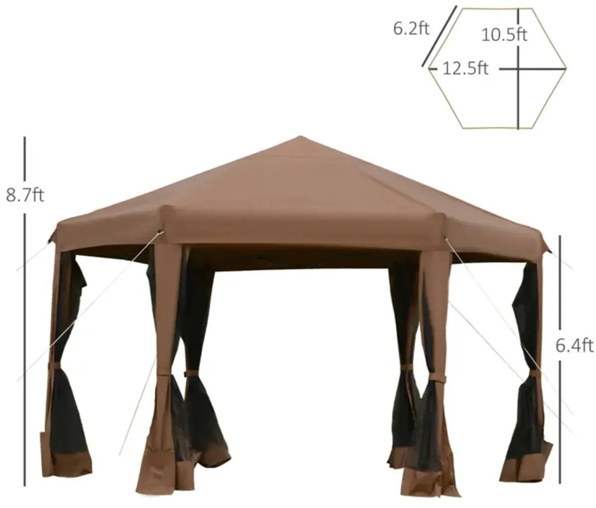 Waterproof Pop-Up Party Tent Easy Setup Canopy for Weddings, BBQs & Gatherings
