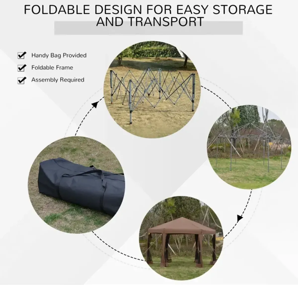 Waterproof Pop-Up Party Tent Easy Setup Canopy for Weddings, BBQs & Gatherings