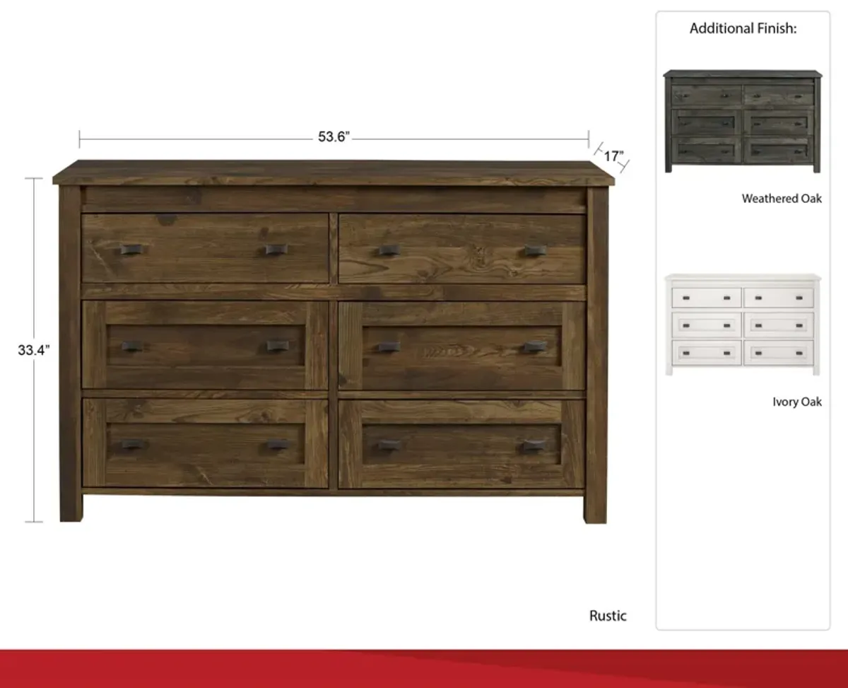 Farmington 6 Drawer Dresser