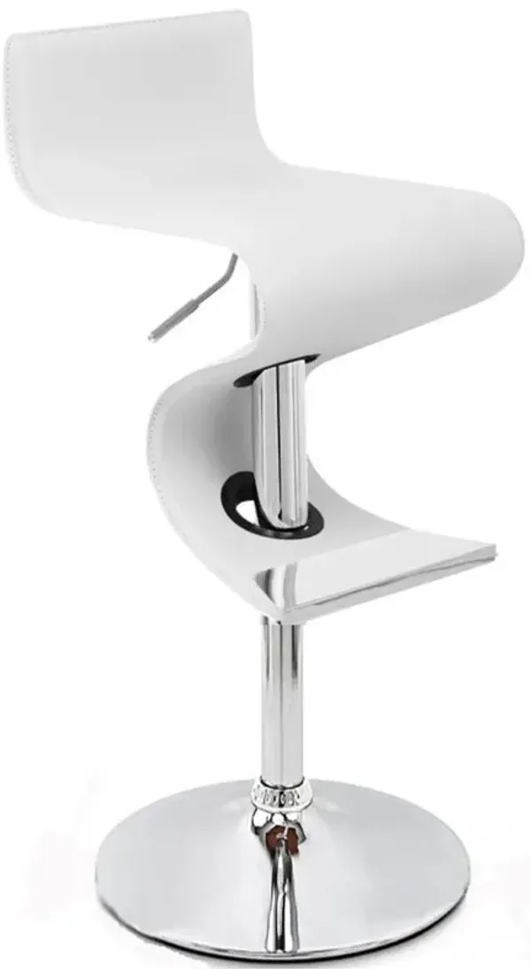 Bar Stool W/White Pu