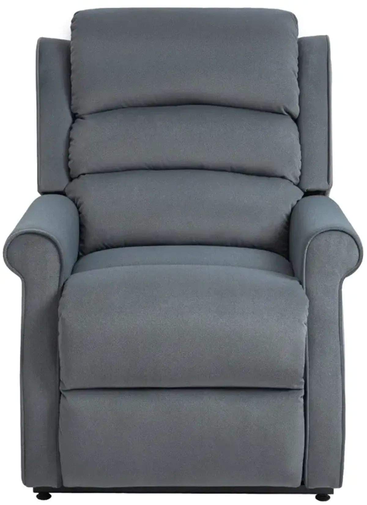 35 in. W Gray Ergonomic High-End Fabric Power Lift Recliner Chair For Elderly with 8 Massage Points and Remote Control